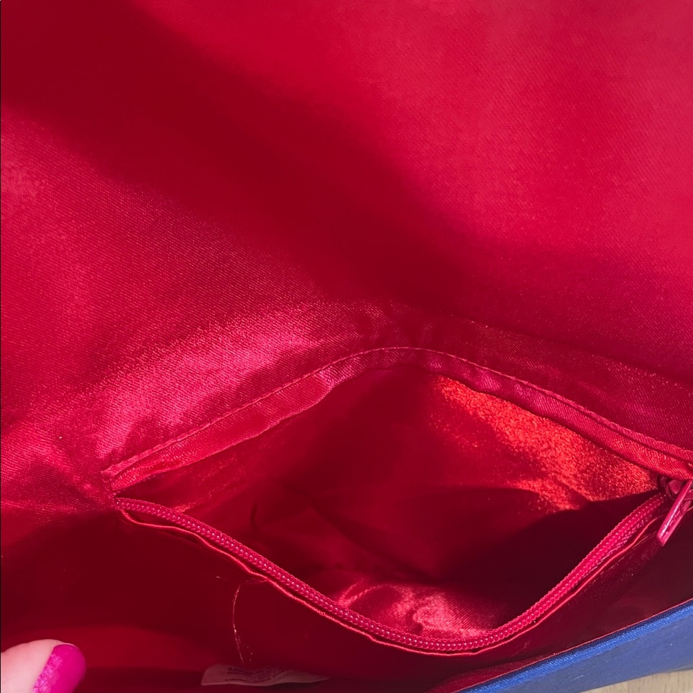 Vintage lobster novelty graphic embroidered silk clutch evening bag - Picture 8 of 11